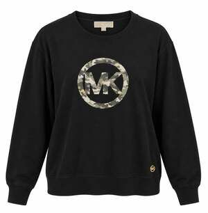 Michael Kors Black Camo Logo Sweatshirt Pullover Crewneck